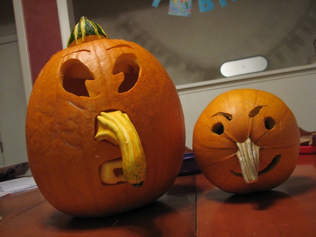 $71.05 read more · roundish funkin sitting on white planks . Funkin' Punkins | Two pumpkins I carved tonight. The one on â¦ | Flickr