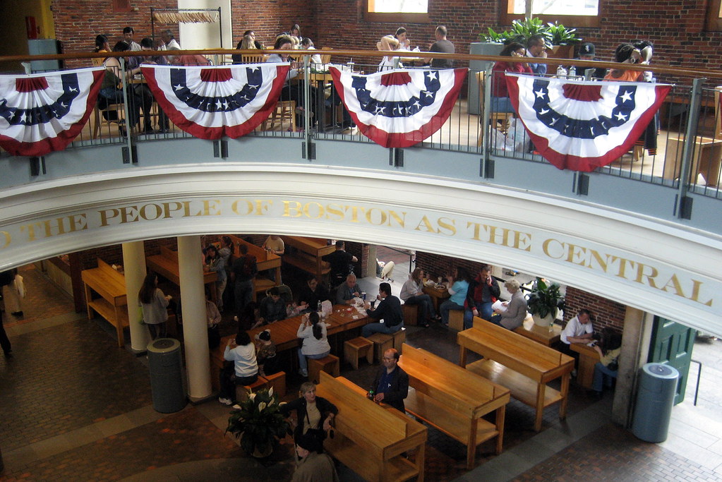 Ye olde tavern tours start at boston common and visit three historic taverns along the freedom trail. Boston Freedom Trail Quincy Market Central Hall Flickr