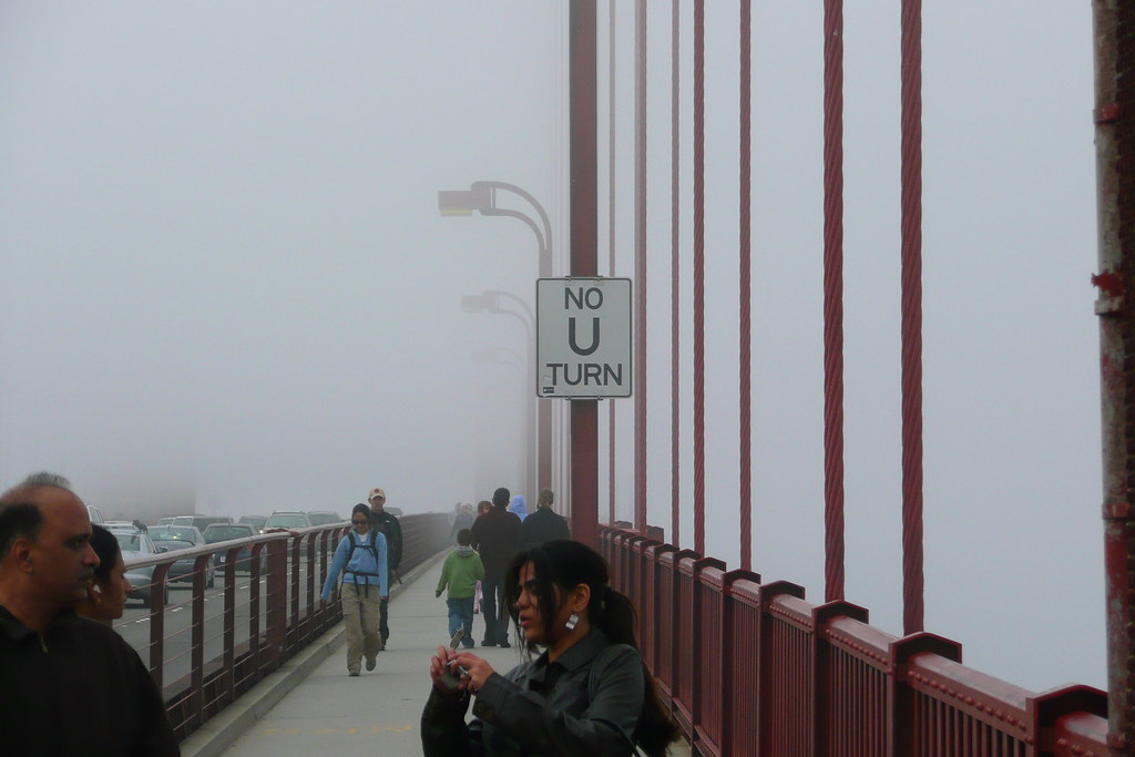 because without the sign, a U-turn on a busy freeway seems like a good idea