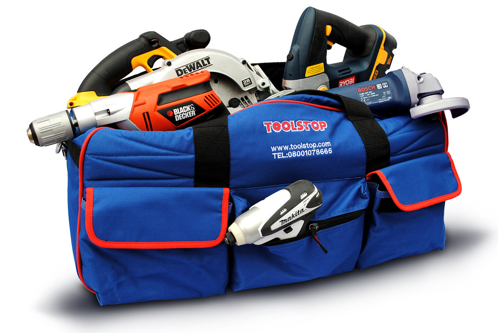 Toolbag with power tools