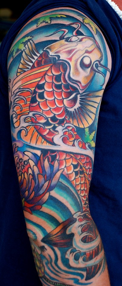 Koi Fish Sleeve Tattoo Designs 065 A Photo On Flickriver