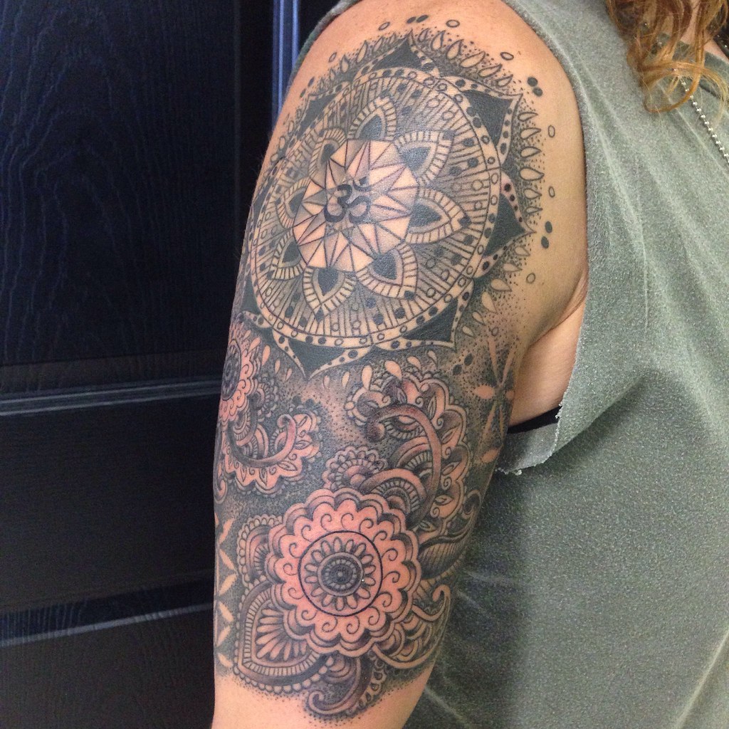 Mandala Stipple Tattoo Sleeve By Wes Fortier - Burning Hea… | Flickr 1024_x_1024_jpg