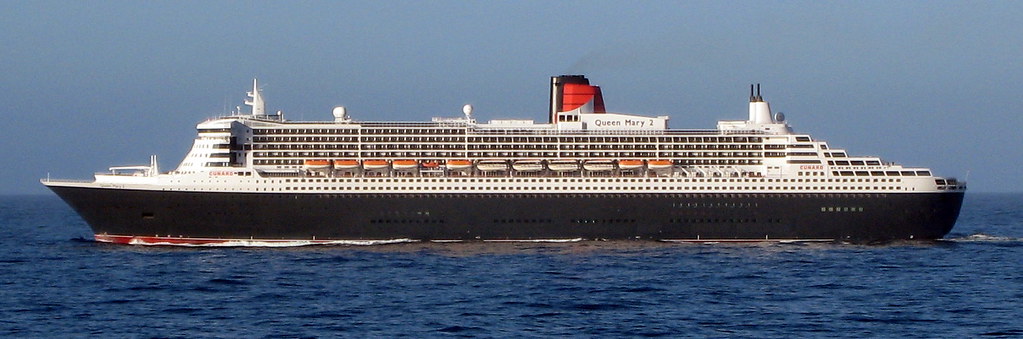 Queen Mary 2 In Mid Atlantic Taken From Qe2 Andrew