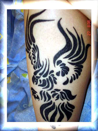Tatuagem Fenix Tribal Na Perna A Photo On Flickriver
