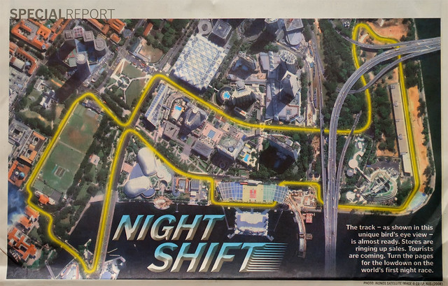 Singapore F1 Gp Satellite Image Of Circuit 20 Sep 08 T