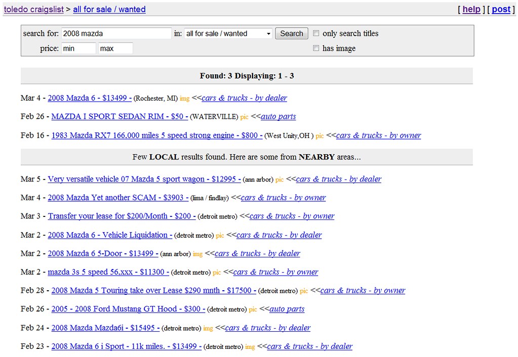 craigslist nearby results in toledo this is a feature ive flickr on craigslist toledo auto parts by owner