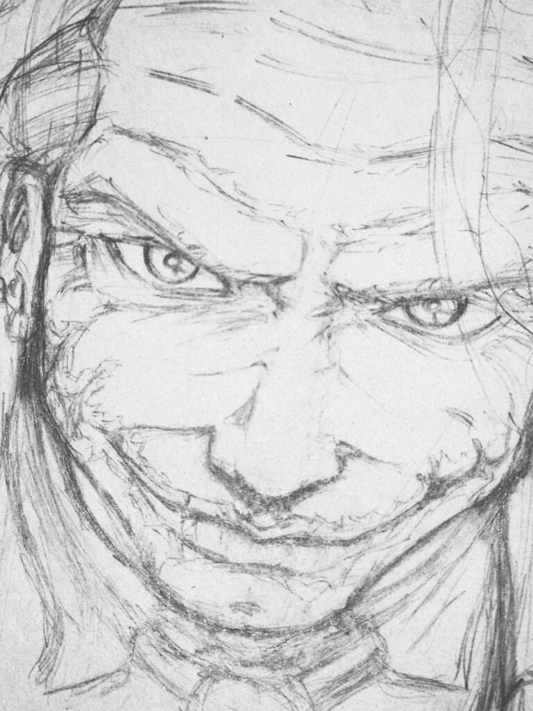 Joker Esboco Inicial Rosto Comecei Esse Desenho No Feriad Flickr