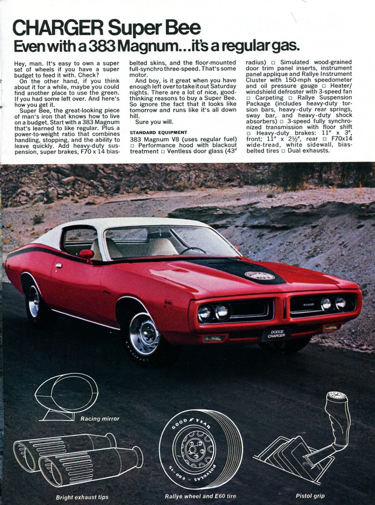 1971 Dodge Charger Super Bee Advertisement Car Craft Magaz Flickr