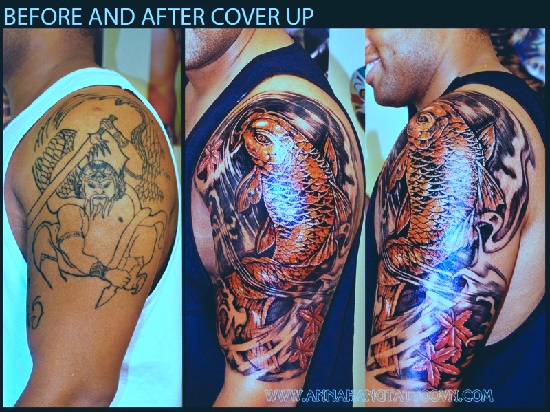 Koi Fish Cover Up Tattoo Annahangtattoovn Com Flickr