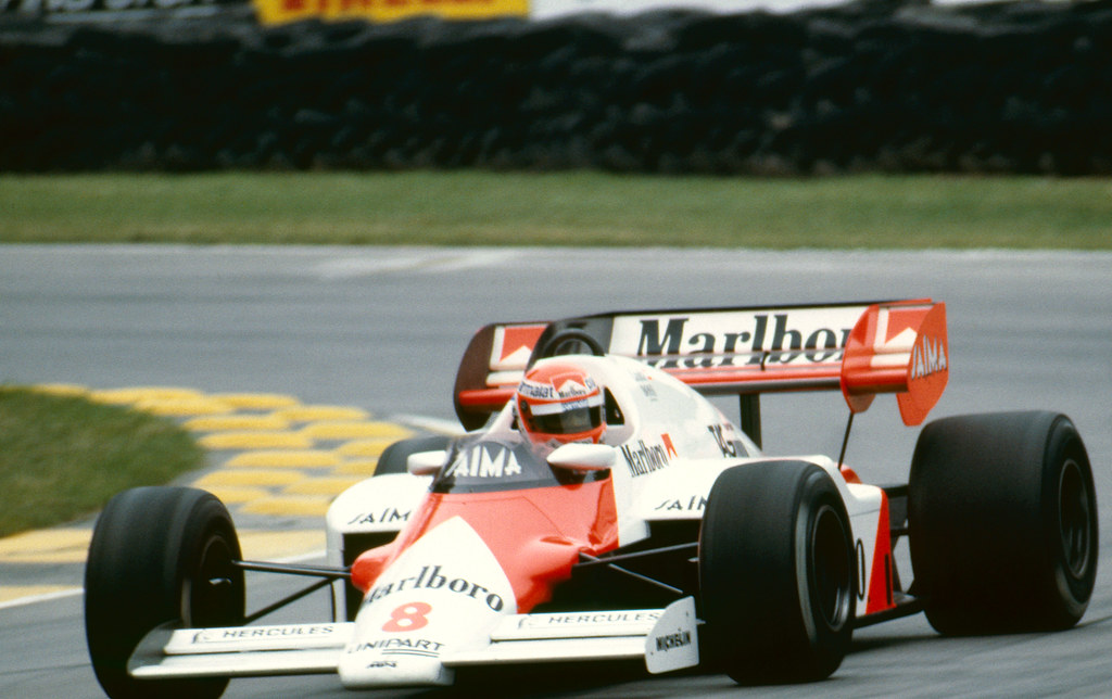 Niki Lauda Driving Mclaren In Practice At Brands Hatch For