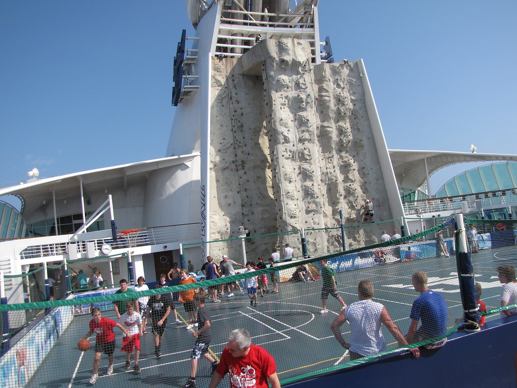 Freedom Of The Seas Rock Climbing And Basketball Court