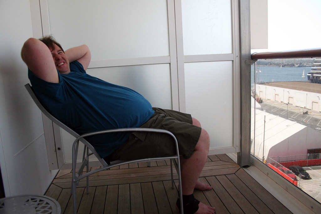 Carnival Spirit Mike Reclining On Extended Balcony Flickr