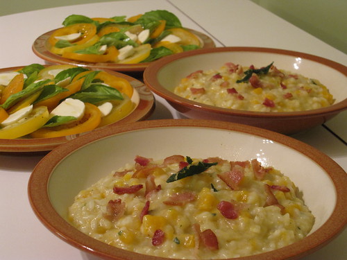 Saturday Night Dinner | Tomato salad and risotto. | Flickr