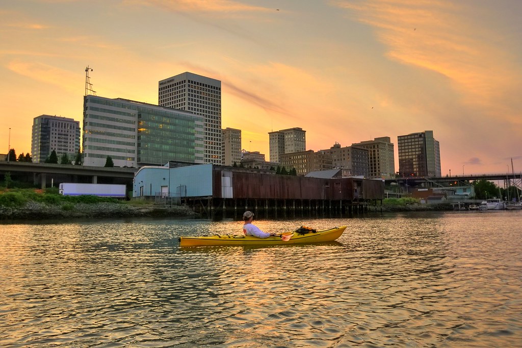 Tacoma sunset kayak