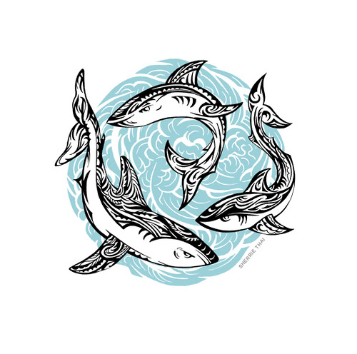 Tribal Sharks Tattoo Design By Sherrie Thai Of Shaireprodu… | Flickr 496_x_500_jpg