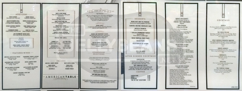 Carnival Sunshine Sunrise Sunset Dining Room Dinner Men