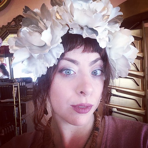 Earlier today, i wore flowers on my head and was feeling p…