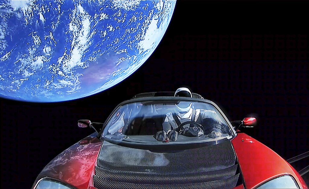 Et) and the after hours market (. Starman on the way to Mars in a Tesla | Thank you for