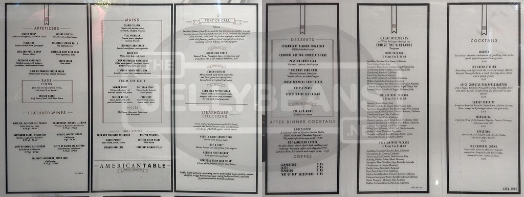 Carnival Sunshine Sunrise Sunset Dining Room Dinner Men