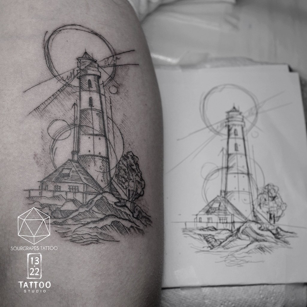 Lighthouse Sketch Tattoo | Mr J Best (Sourgrapestattoo) 13.2… | Flickr 1024_x_1024_jpg