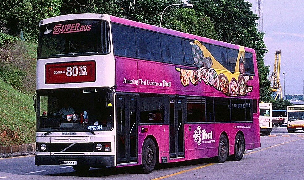 Sbs9233l on singapore bus service (sbs) 80