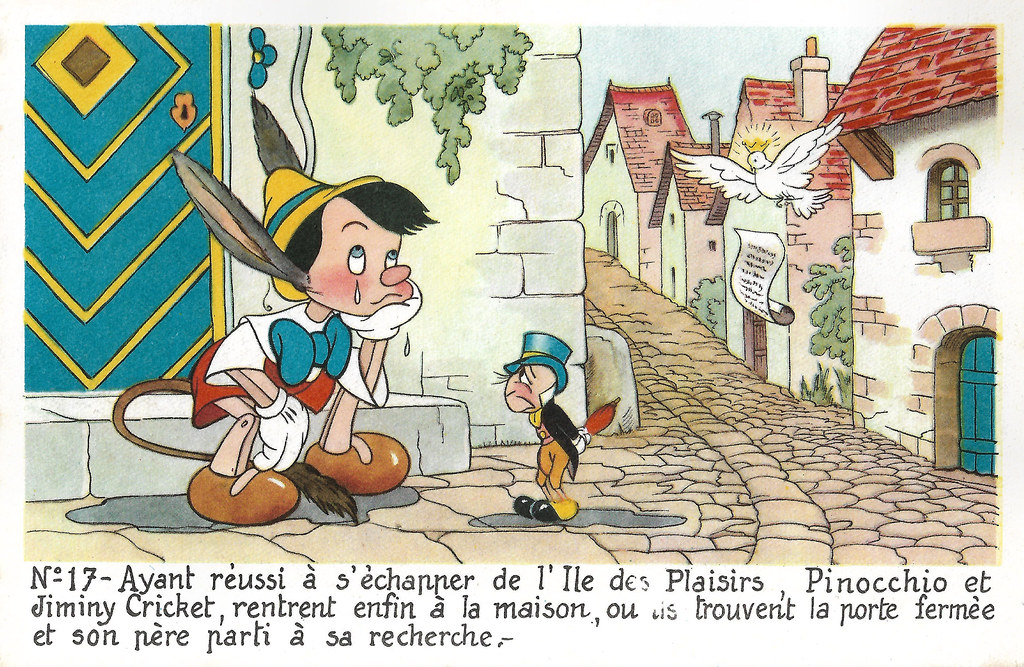 The donkey scene from pinocchio. Pinocchio 1940 French Postcard By Editions Superluxe Pa Flickr