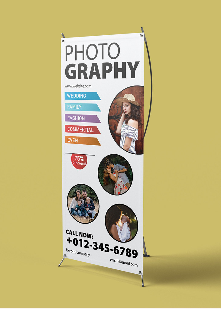 Photoshop file with smart object layer editing. X Stand Banner Mockup Mahmudul Hossain Flickr