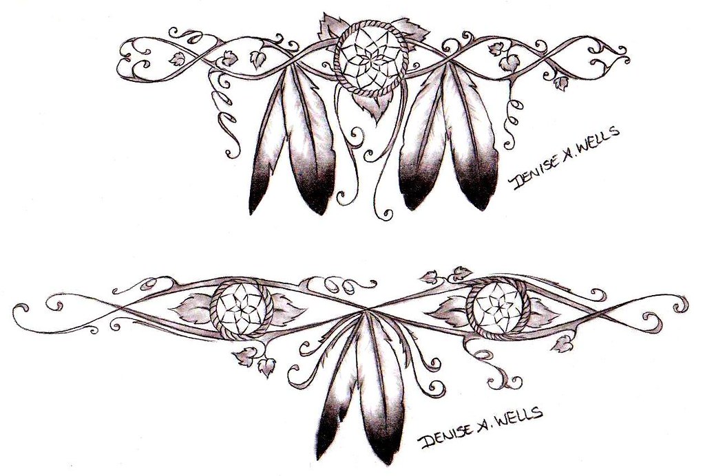 Native American Dreamcatcher Feather Tattoo Designs By Denise A. Wells | Flickr 692_x_1024_jpg