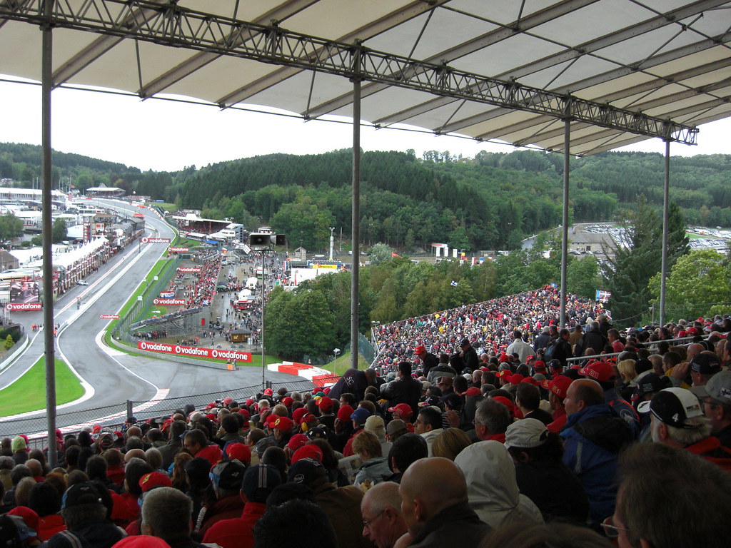 Eau Rouge Grandstand 2008 Belgian F1 Grand Prix At Spa Th