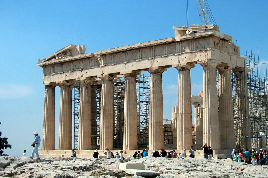 Photo View from philopappos hill in athens (attica, greece) — acropolis of athens français : Athens Acropolis Parthenon East Side The Parthenon A Flickr