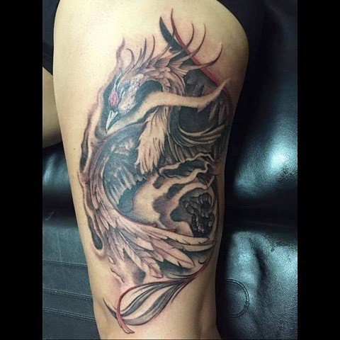 Bitz tatuagem rua augusta Hass Tattooer Cabeca De Cobra E Adaga Tatuagem Feita No