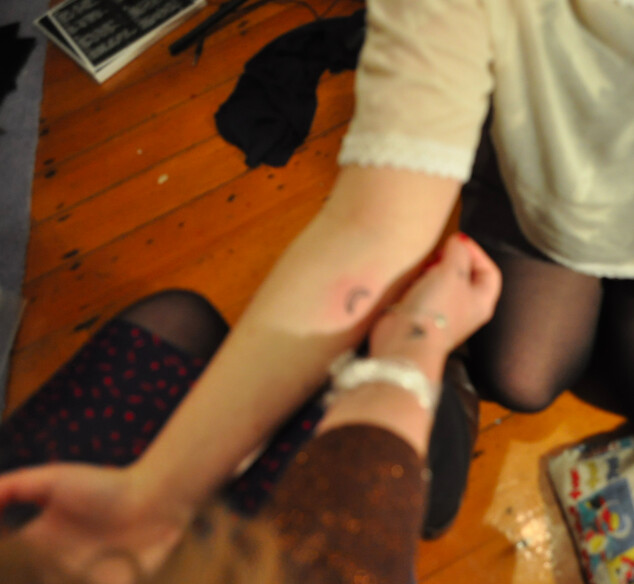 Matching Friendship Tattoos With Llama, Half Moons | Flickr 584_x_634_jpg