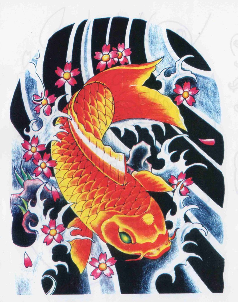 Koi Fish Tattoo | Koi Fish Color Flash | Tattooedstranger | Flickr 1023_x_806_jpg