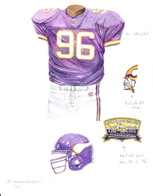 If they're smart, they'll dust off their throwback uniforms to go with the . Minnesota Vikings 2000 uniform artwork | This is a highly deâ¦ | Flickr