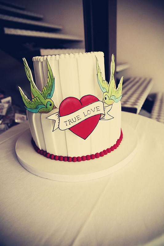 Hand Painted Bird Tattoo Wedding Cake | I Created This Tatto… | Flickr 800_x_533_jpg