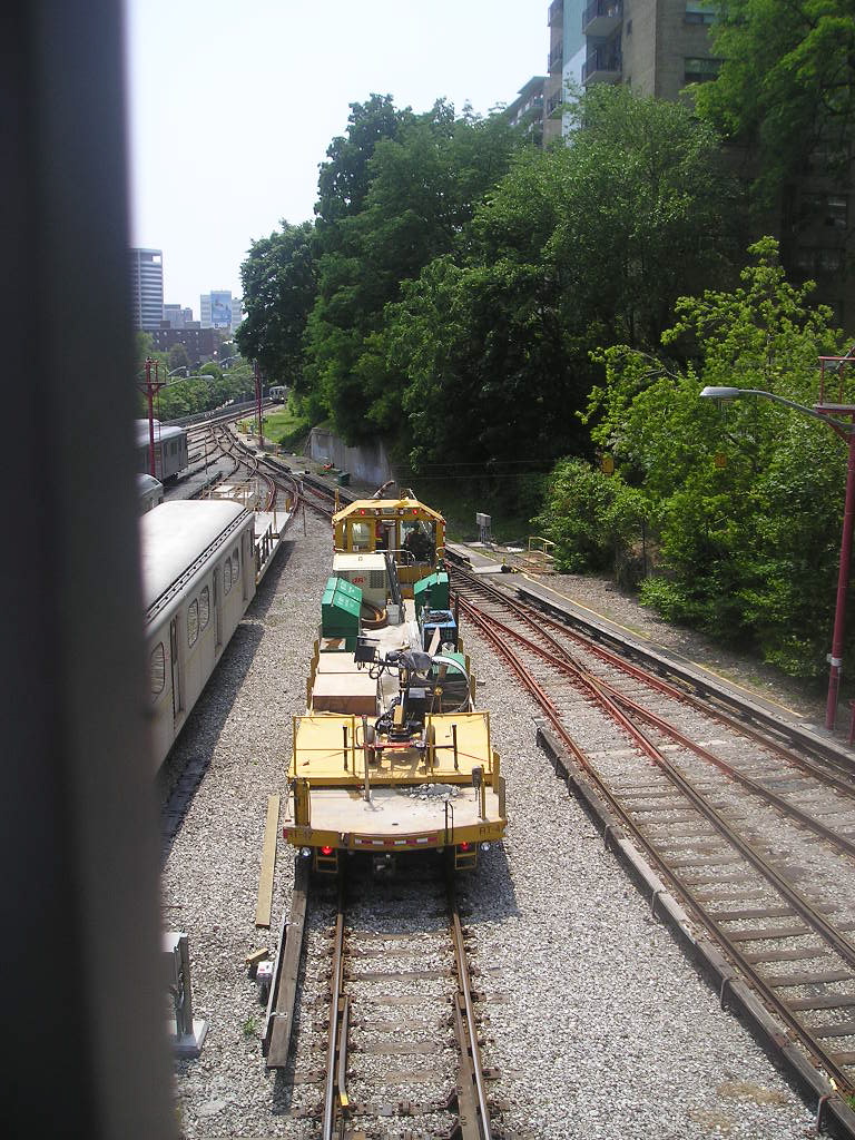 Ttc subway maintenance vehicle at davisville car yard