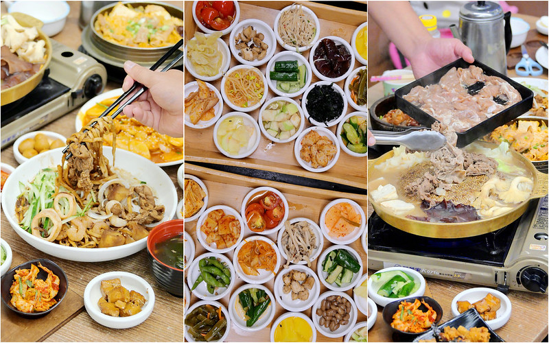 韓鄉韓國料理_台中漢口店：50道自製小菜隨你吃到飽！銅盤烤肉 泡菜豆腐鍋 石鍋嗶嗶飯好吃推薦！