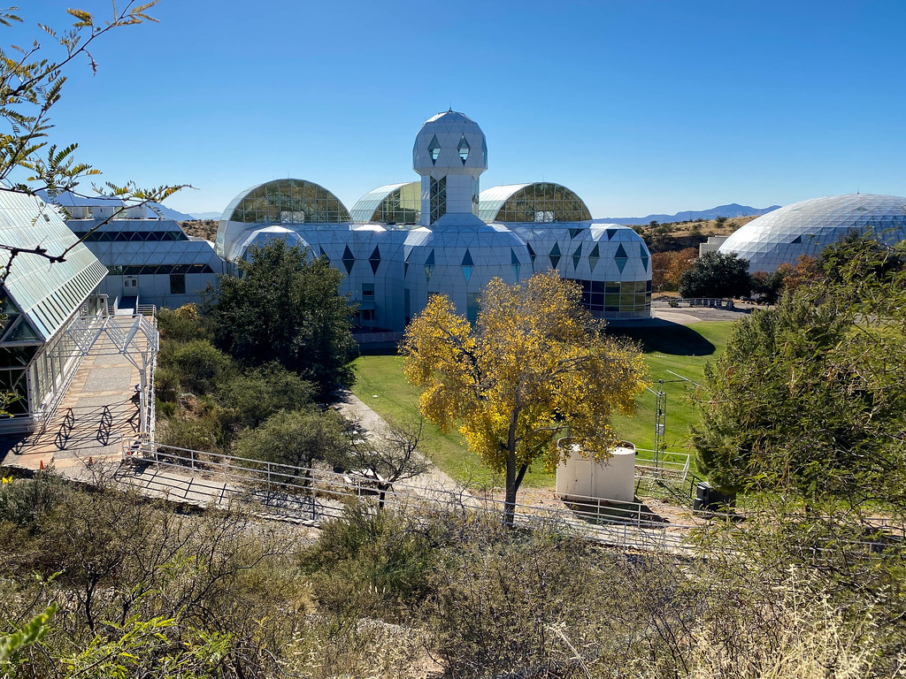 Biosphere 2 campus environment and domed structures
