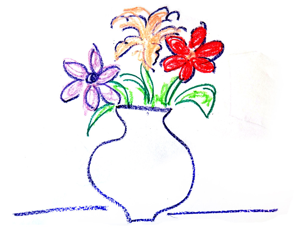 Colour flower sketch