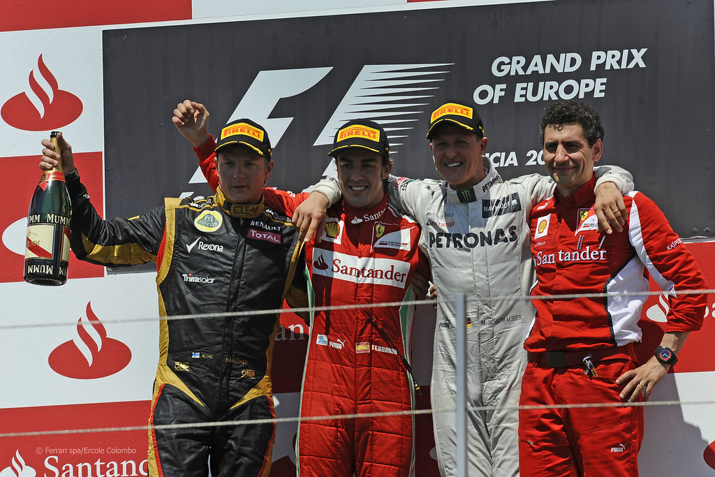 Kimi Raikkonen Fernando Alonso Michael Schumacher F1 Europ