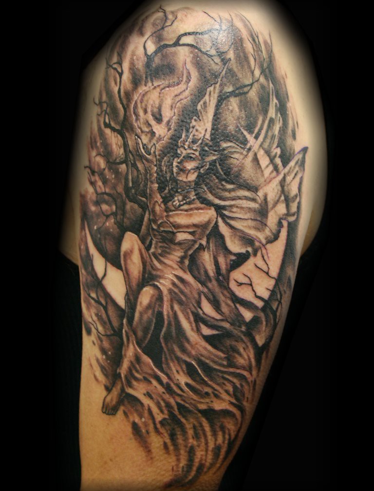 Dark Evil Fairy Moon Tattoo By Jackie Rabbit | Custom Tattoo… | Flickr 1008_x_768_jpg
