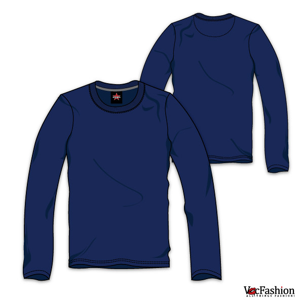 1000+ vectors, stock photos & psd files. Mens Round Neck T Shirt Long Sleeve Vector Template Flickr