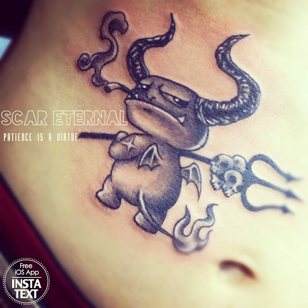 Patience Is A Virtue. #Tattoo #Black #Q #Devil | Didikao | Flickr 612_x_612_jpg