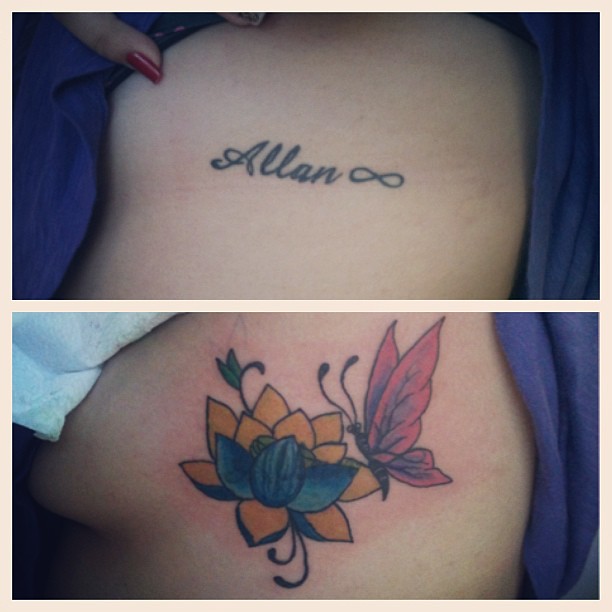 Coberturta de tatuagem feminina Maria Tatatuadora Tatuagem Cover Up Flores Rosas Tattoo Feminina Cobertura