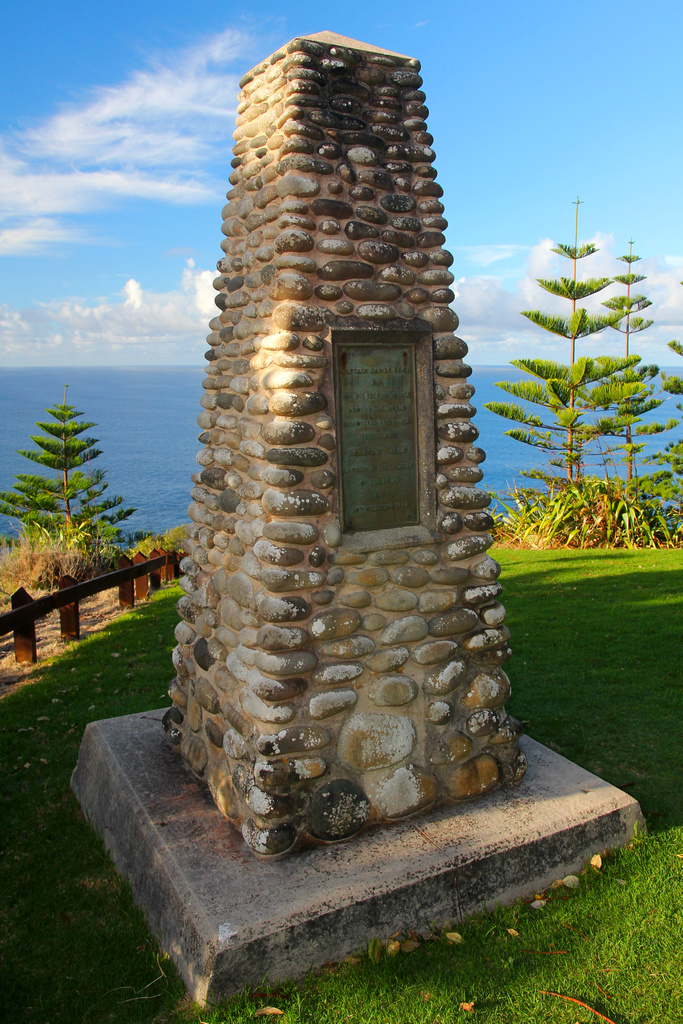 Captain cook monument commemorates james cook's landing he…
