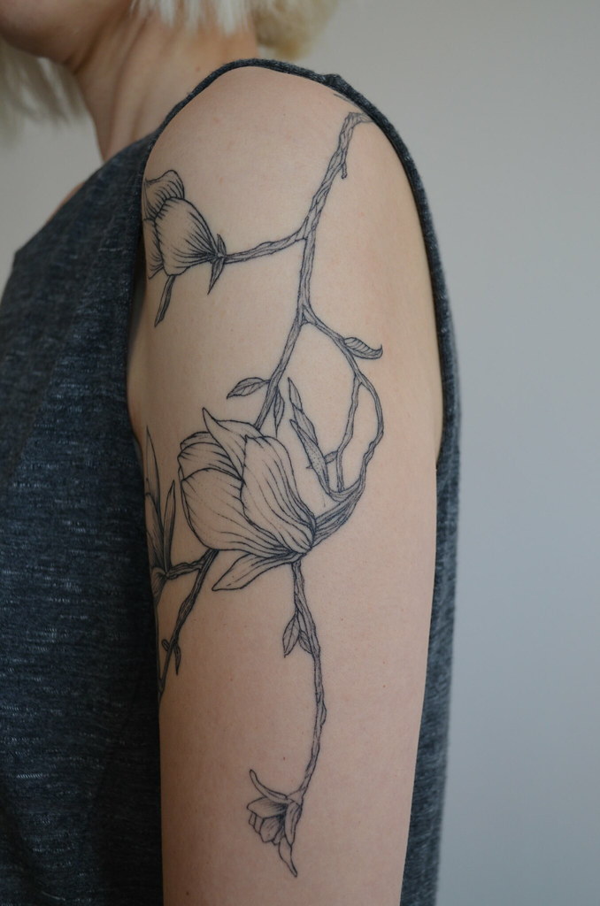 Brücius Floral Magnolia Tattoo Down Side Of Arm | Kate Wirth | Flickr 1024_x_678_jpg