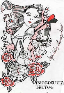 Alice In Wonderland Tattoo Design | ''Aquí Todos Estamos Loc… | Flickr 320_x_220_jpg