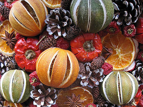 Dried fruit christmas decorations