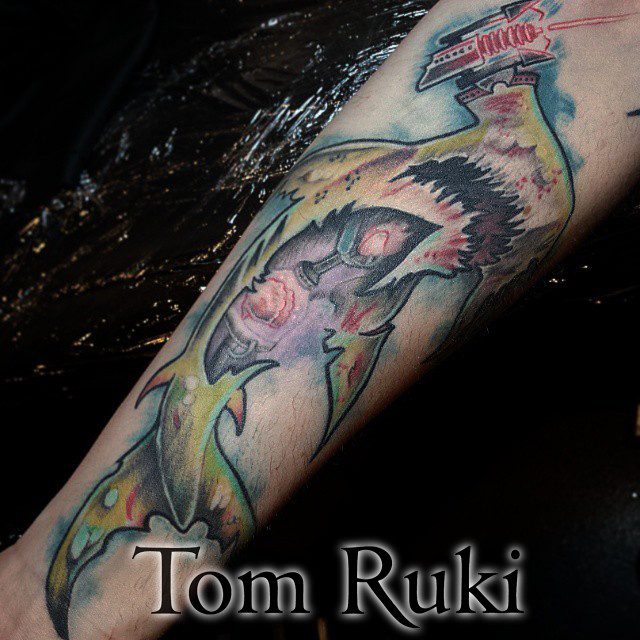 Lazer Zombie Shark | Custom Tattoo Design By Tom Ruki For Bo… | Flickr 640_x_640_jpg
