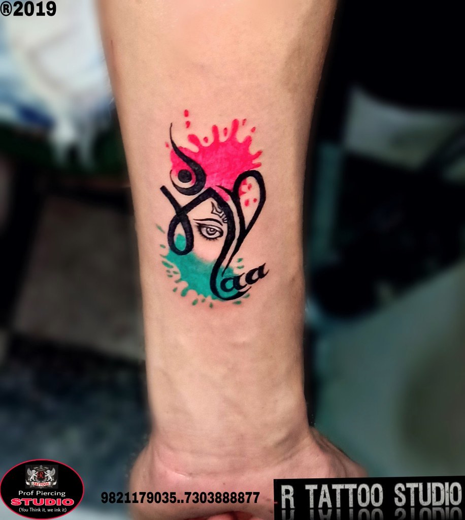 Maa Paa Tattoo# With #Ganesha Tattoo# #Red And #Greens #C… | Flickr 1023_x_916_jpg